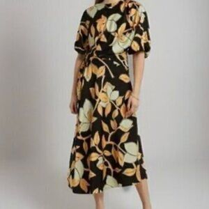 STINE GOYA Aubrie Lemon Print Dress